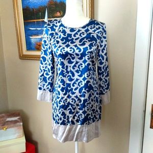 💙Bebe silk blend Satin Blue Gray dress size XS